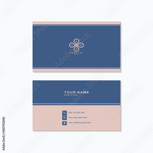 Modern business card mockup with elegant minimalist design for professional networking and brand identity needs