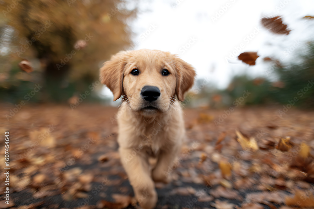 pet photography, blurred motion captures cute puppys energy playing in autumn leaves pet photography, blurred motion captures cute puppys energy playing in autumn leaves