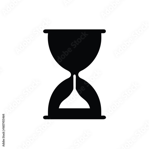 Silhouette of an hourglass symbolizing the passage of time and urgency