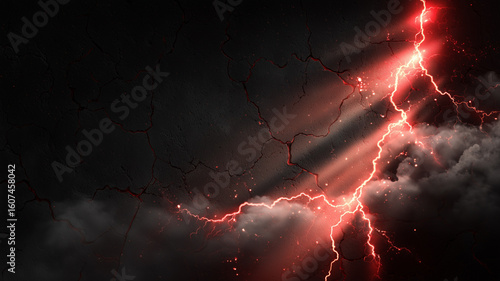 lightning in the night sky