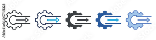Output icon set multiple style collection