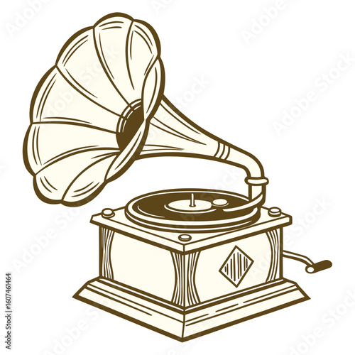 gramophone isolated on white