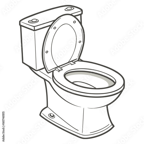 toilet bowl isolated on white