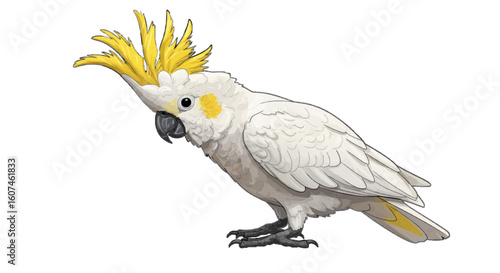parrot on white background