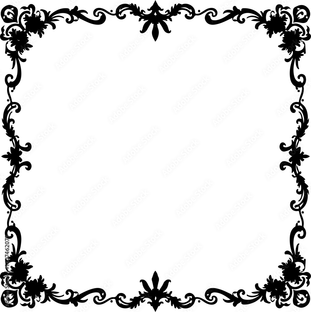 Fototapeta premium , flowers, vine, leaves, nature, frame petten