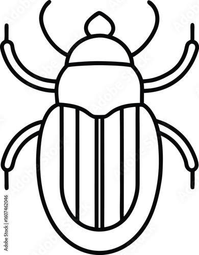 The Egyptian Scarab Beetle a Symbol of Rebirth Doodle