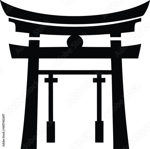 The Japanese Shinto Torii Gate Doodle Art