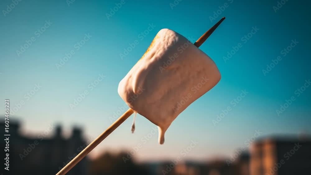 Roasted Marshmallow Melting on a Stick Roasted Marshmallow Melting on a Stick