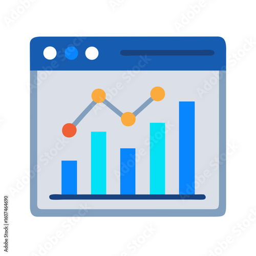 Data analysis graph showing trends within a window