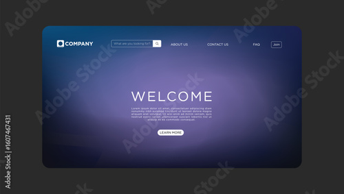 Modern website template design welcomes users with minimalist interface and intuitive navigation tools