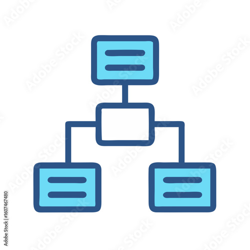 Hierarchical structure showing relationships and connections between components