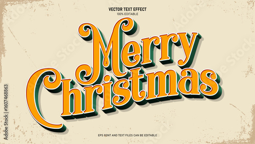 Victorian text effects, Christmas retro style text effects