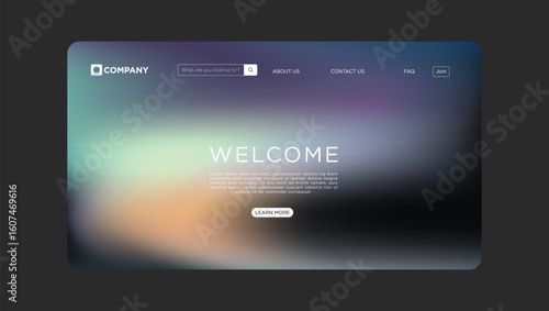 Modern website welcome page showcasing clean design and engaging user interface elements, inspiring trust