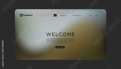 Fotografie Modern website design with clean welcome page for startups and businesses online