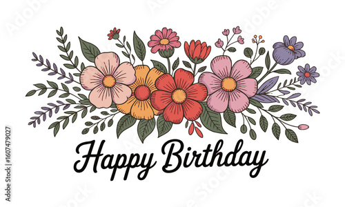 Modern vector illustration of various hand-drawn flowers and leaves arranged, a Beautiful romantic flower collection, leaves, floral bouquets, flower compositions., easily editable.