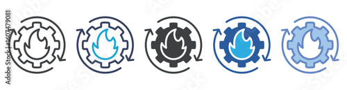 Automation icon set multiple style collection