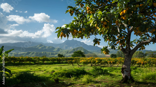  mango tree with mangoes in the forest