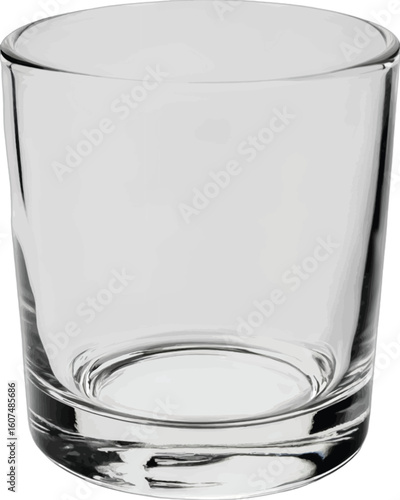 Clear glass tumbler transparent beverage