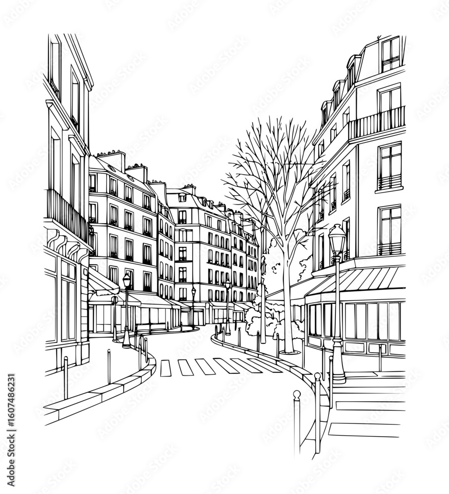 Obraz premium Rue du Bac, Paris - Antique shops and elegant residences