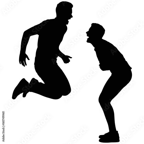 Two people laughing and having a good time