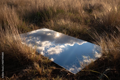 Sky Reflection in a Mirror.