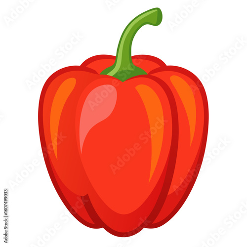 Bell Pepper on Transparent White Background – High-Resolution Isolated Vegetable