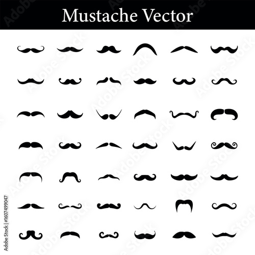 set of mustache. collection of mustaches