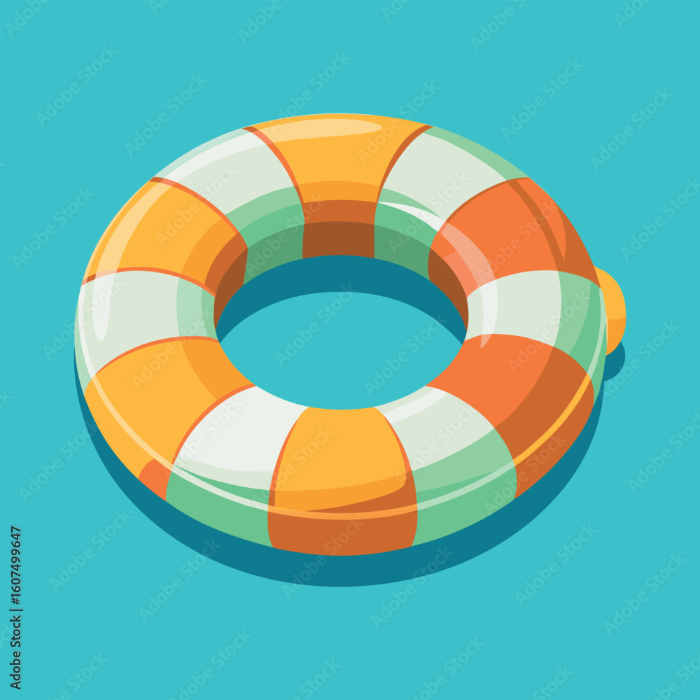 Obraz premium Colorful Inflatable Pool Ring