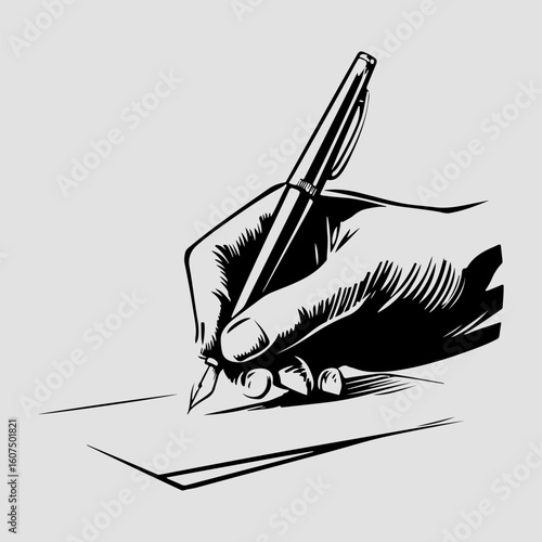 Handwriting Pen Black Icon Set Graphic Template Vector Illustration Icon