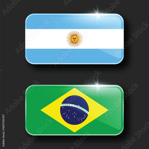 Illustration Vector Featuring Argentina and Brazil Identity