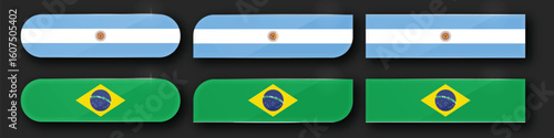 Illustration Vector Featuring Argentina and Brazil Identity