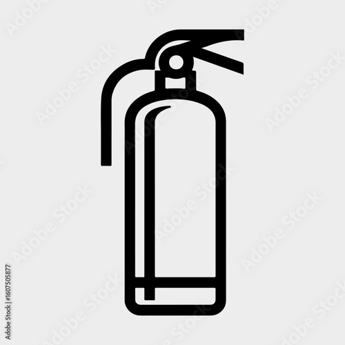 Extinguisher Sign Fire Extinguisher Silhouette Vector Design Artwork