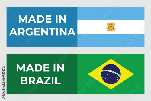 Illustration Vector Featuring Argentina and Brazil Identity