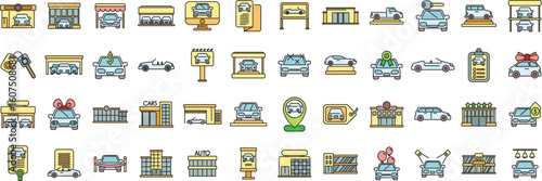 Car dealerships selling, presenting, and advertising automobiles, highlighting various aspects of the car buying process
