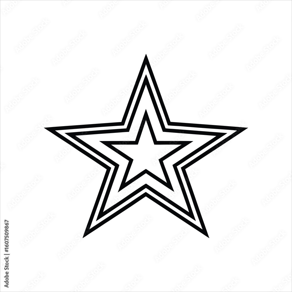 Obraz premium Classic Star Logo Design Vector Illustration