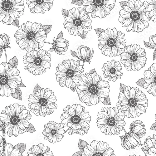 Wallpaper Mural Detailed illustration of a flower pattern. Torontodigital.ca