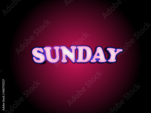 text effect, sunday text design, background 