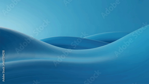 Abstract blue gradient waves creating a smooth flowing background for digital designs