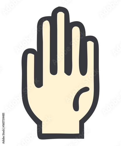 Illustration of hand fingers palm gesture human body part anatomy graphic design symbol sign icon vector drawing transparent background