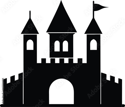 Miniature sand castle icon simple illustration of miniature