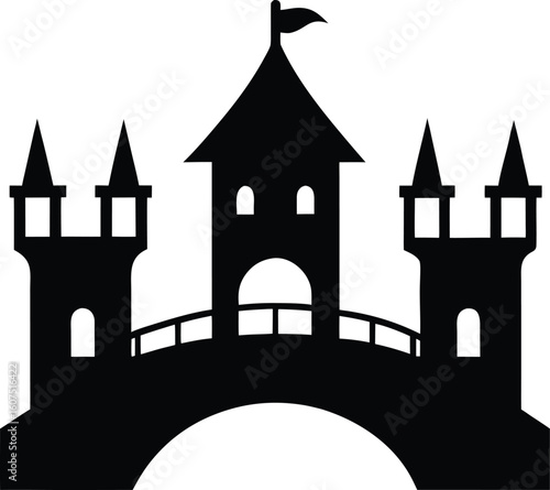 Miniature sand castle icon simple illustration of miniature