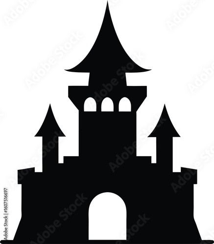 Miniature sand castle icon simple illustration of miniature