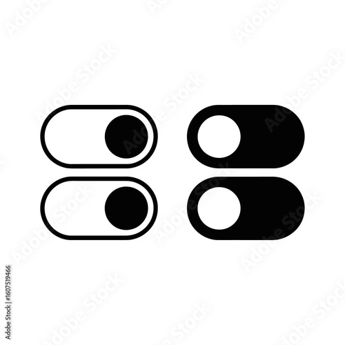 black and white buttons