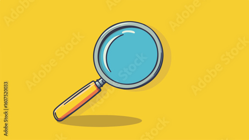 Creative Magnifying Glass Cartoon Vector Illustration for Design Projects