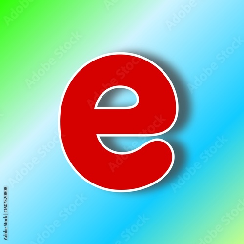 A bold and stylish e logo set against a vibrant color background. Perfect for branding, digital use, or creative projects.

