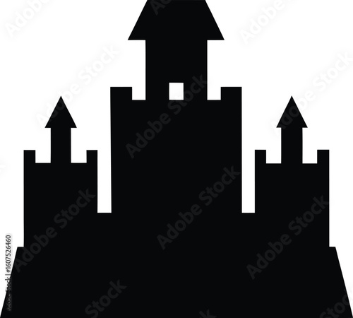 Miniature sand castle icon simple illustration of miniature