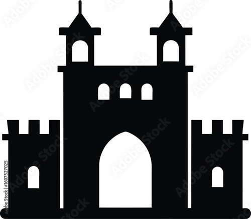 Miniature sand castle icon simple illustration of miniature