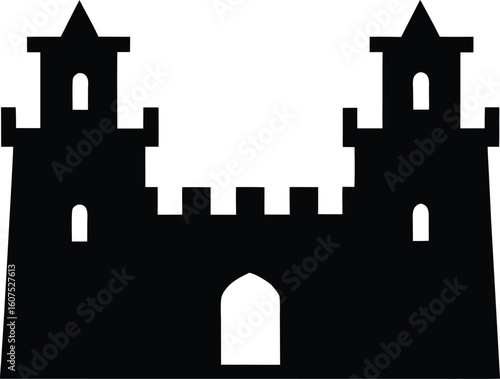 Miniature sand castle icon simple illustration of miniature