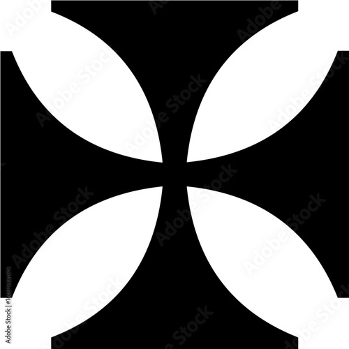 Black and white abstract icon illustration in simple design. simple diseño en negro. Illustrations creative.
