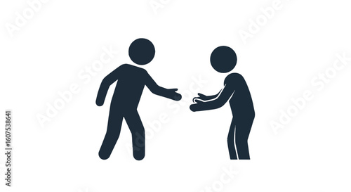 Helping hand icon, symbolic of support, empathy, and mental health awareness, crucial for suicide prevention and community assistance.